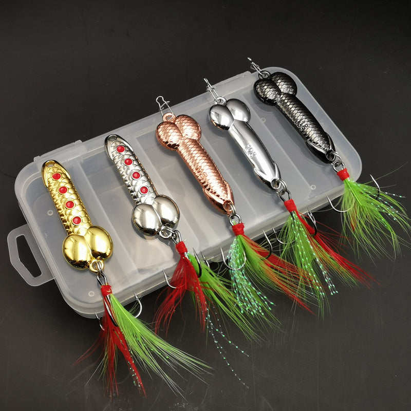 2pcs/5pcs Hard Metal VIB Fish Lures Spoon Lure Artificial Baits with Rayon Cool Fishing Accessory