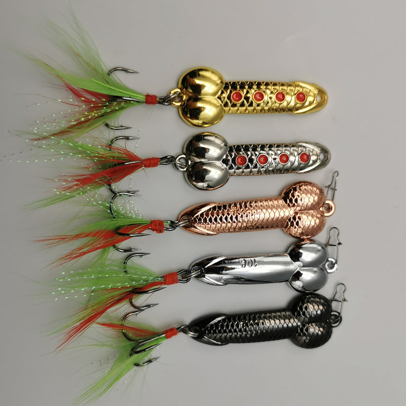 2pcs/5pcs Hard Metal VIB Fish Lures Spoon Lure Artificial Baits with Rayon Cool Fishing Accessory