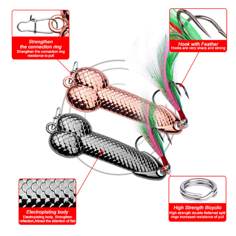 2pcs/5pcs Hard Metal VIB Fish Lures Spoon Lure Artificial Baits with Rayon Cool Fishing Accessory