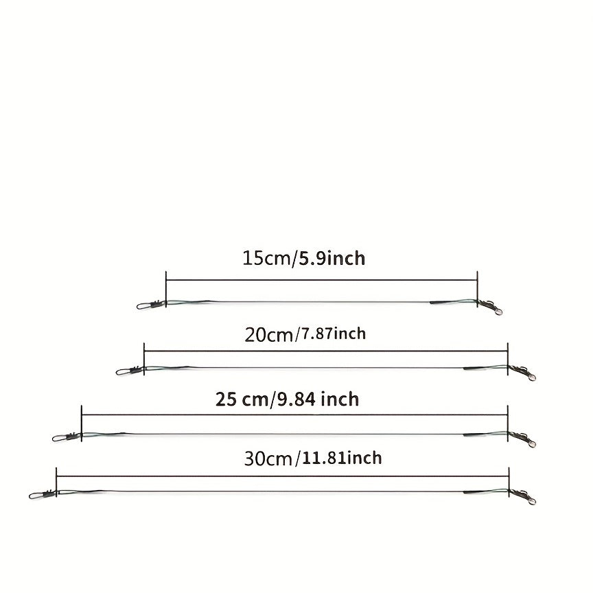 50/100pcs Durable Anti-Bite Steel Fishing Line with Swivel - Protect Your Catch and Improve Your Fishing Experience