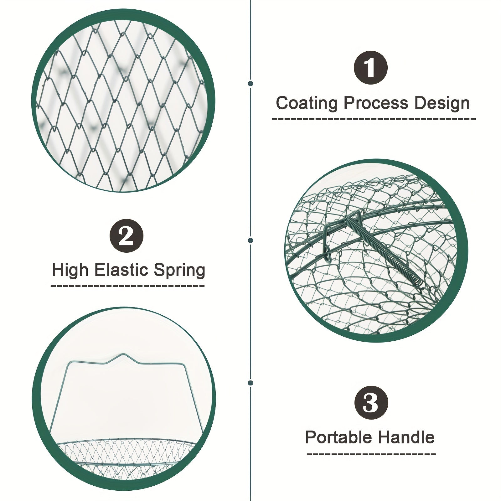 Premium Collapsible Rust-Resistant Fish Keeper - Floating Fishing Net Cage with Durable Coating for Live Fish, Shrimp, and Crayfish - Compact, Portable, and Easy to Clean