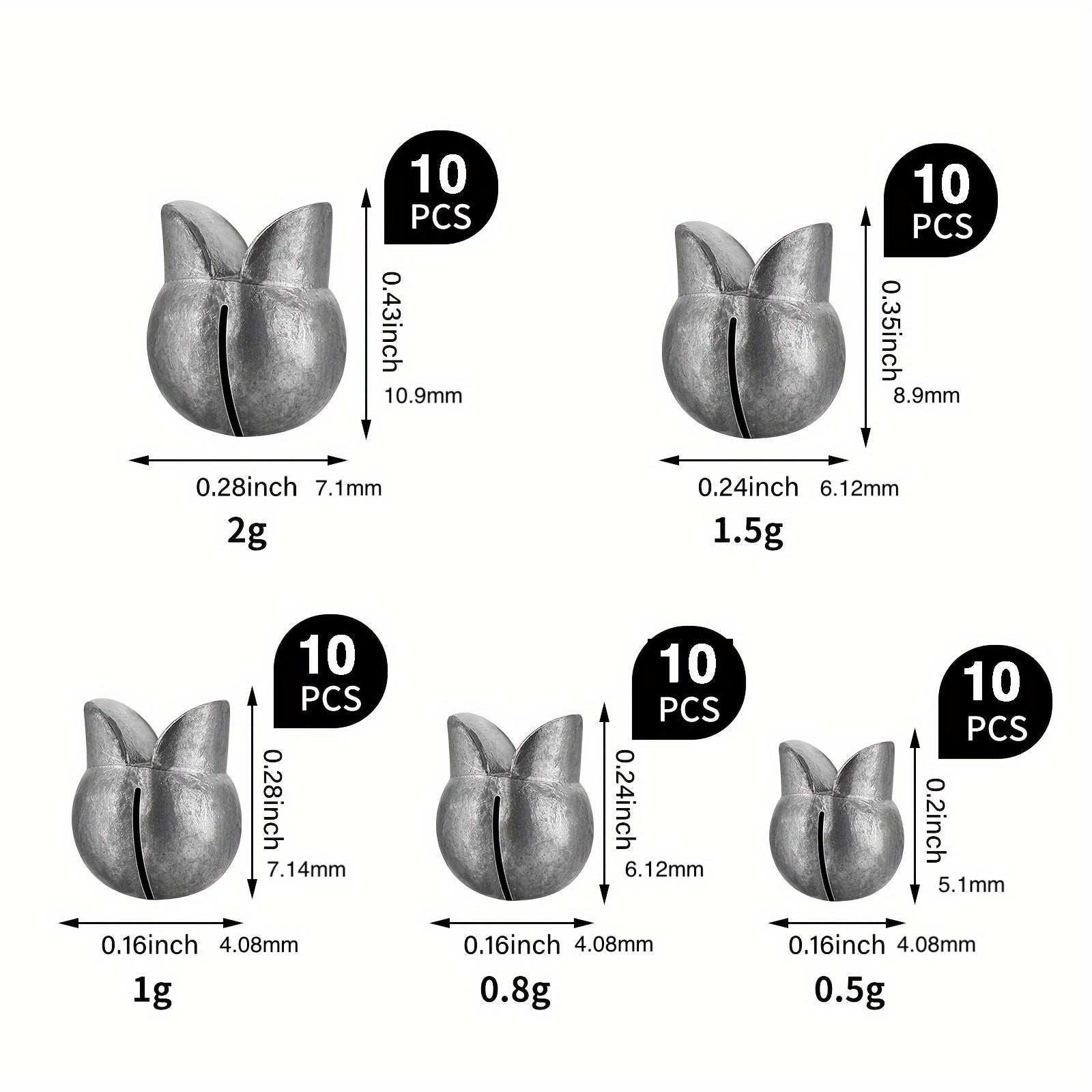 50/100pcs Premium Removable Split Shot Sinker - Quick-Attach Fishing Weights for Effortless Casting - Durable Outdoor Accessories for Freshwater & Saltwater Anglers