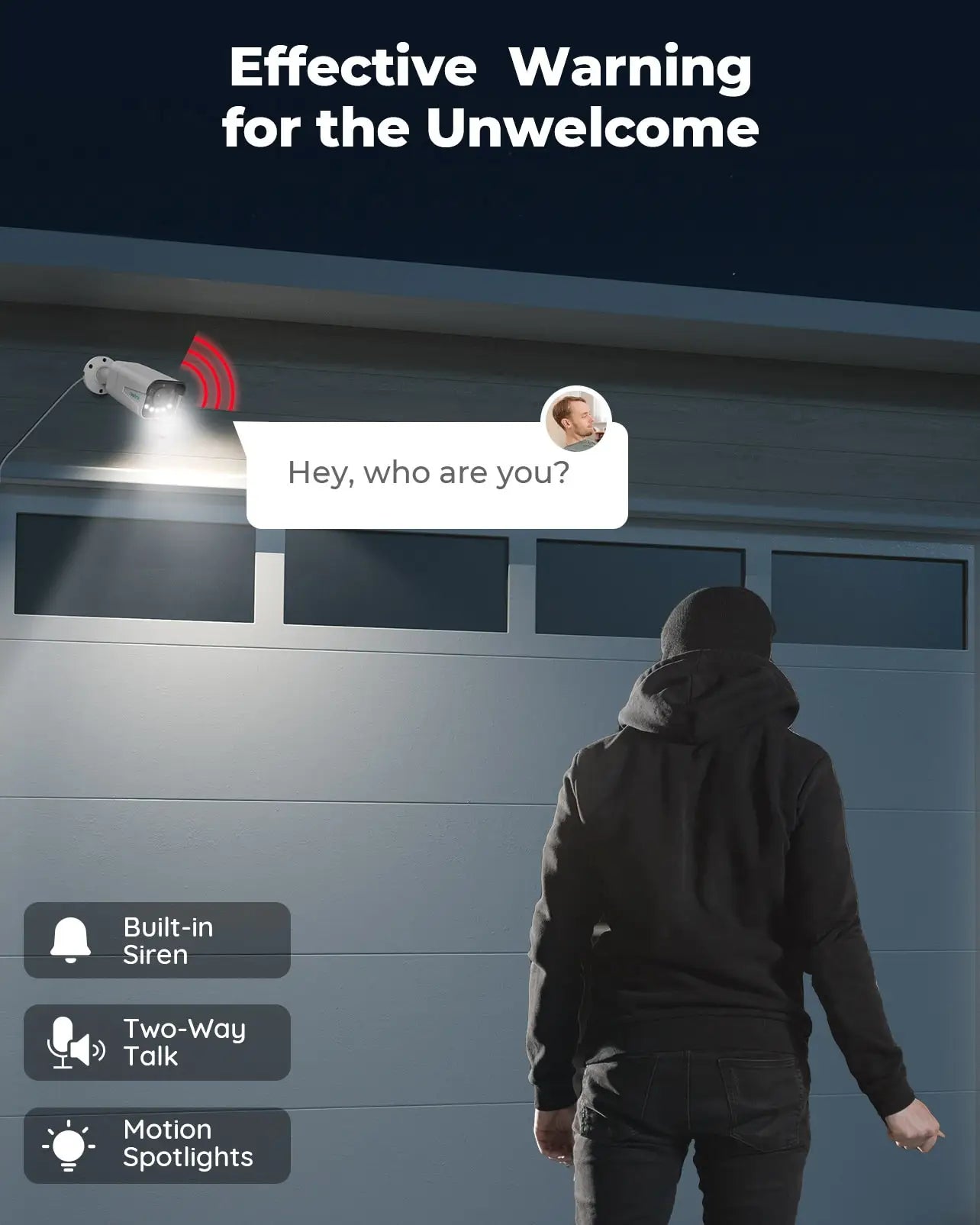 Reolink Smart 4K 8MP PoE Security Camera 5X Zoom IP Camera with Spotlight Siren Street Protection Surveillance Cameras for Home