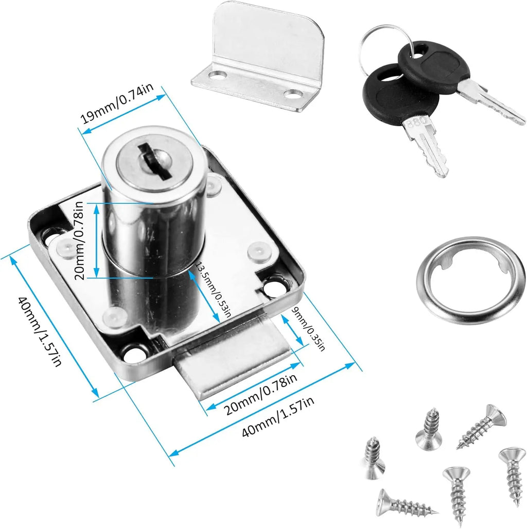 Drawer Lock Wardrobe Cabinet Cam Locks With 2 Keys Same Key Furniture Door Hardware For Office Desk Letter Box Mailbox