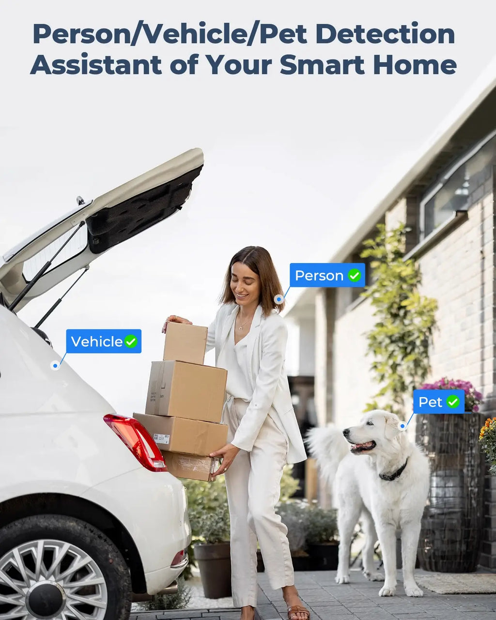 Reolink Smart 4K 8MP PoE Security Camera 5X Zoom IP Camera with Spotlight Siren Street Protection Surveillance Cameras for Home