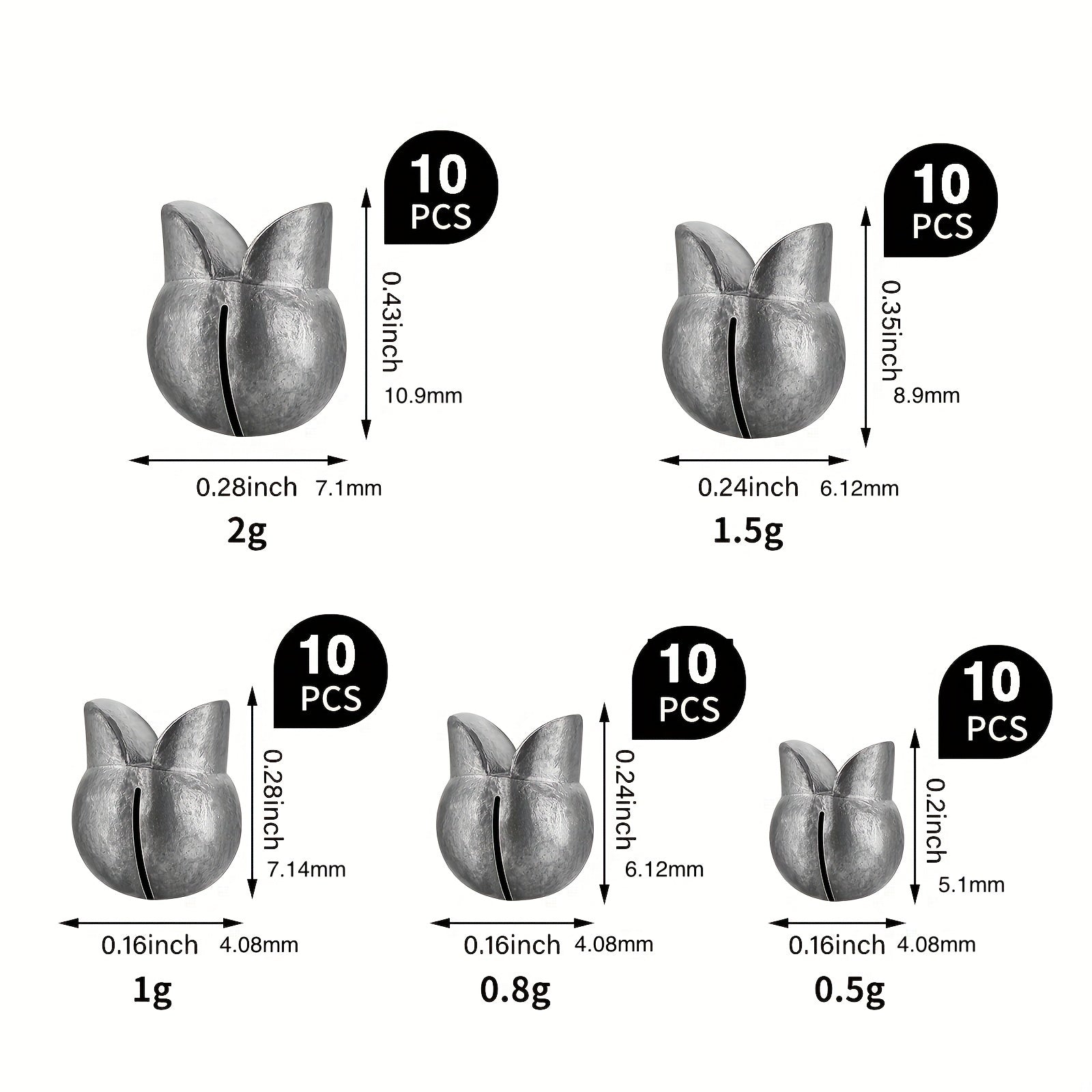 50/100pcs Premium Removable Split Shot Sinker - Quick-Attach Fishing Weights for Effortless Casting - Durable Outdoor Accessories for Freshwater & Saltwater Anglers